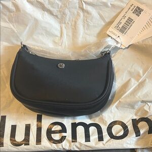 lululemon athletica Classic Black Shoulder Bag